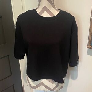 P. Cill Athletic Sporty Black Open Back Luxury Sweatshirt Size XS